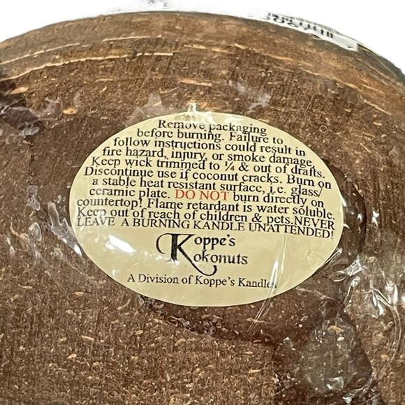 Koppes Kokonuts Kandles Candle Coconut Cove Shell Aruba Float Scent Holiday 25hr - Picture 6 of 8